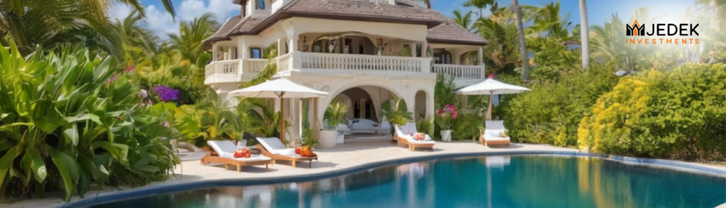 A scenic view of a luxurious property in the Dominican Republic, highlighting the appeal of real estate investment for foreigners.